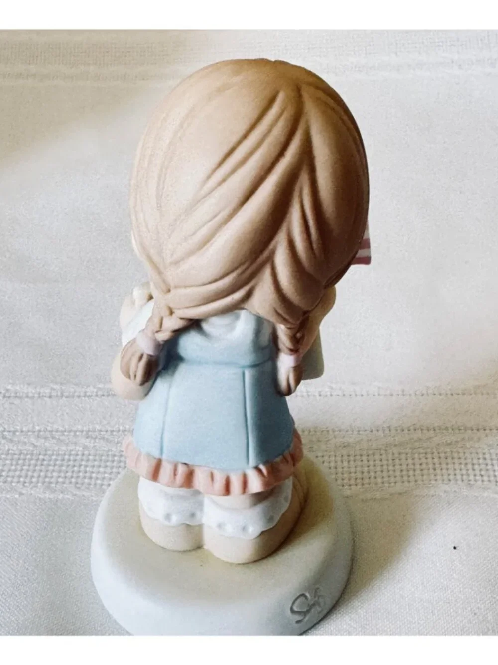 Precious Moments Welcome Home My Hero Figurine Girl Holding USA Flag 740020 2007